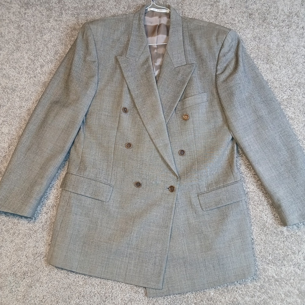 Hugo Boss Gray Blazer for‎ Men 42L 100% Virgin Wool